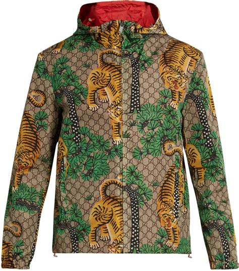 gucci veste tigre|gucci tiger canvas jacket.